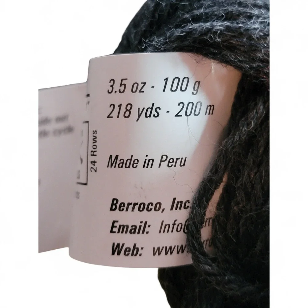 Berroco Vintage Yarn 4 Medium Weight Dark Gray 100g 218yds‎ Alpaca Blend
